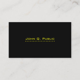 Simple Professional Black Business Card