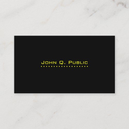Simple Professional Black Business Card