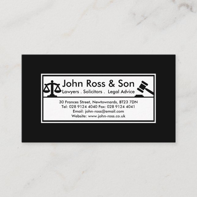 Simple, Professional Black & White Template (Front)