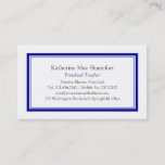 Simple Professional Blue Business Card at Zazzle