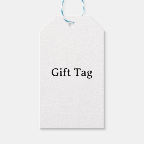 Simple Professional Blue &amp; White Twine Matte Gift Tags
