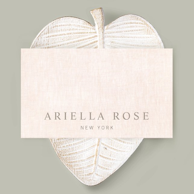 Simple Professional Blush Pink Minimalistic Business Card (Creator Uploaded)