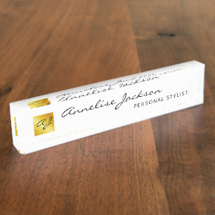 Simple Professional Branding Business Desk Name Plate