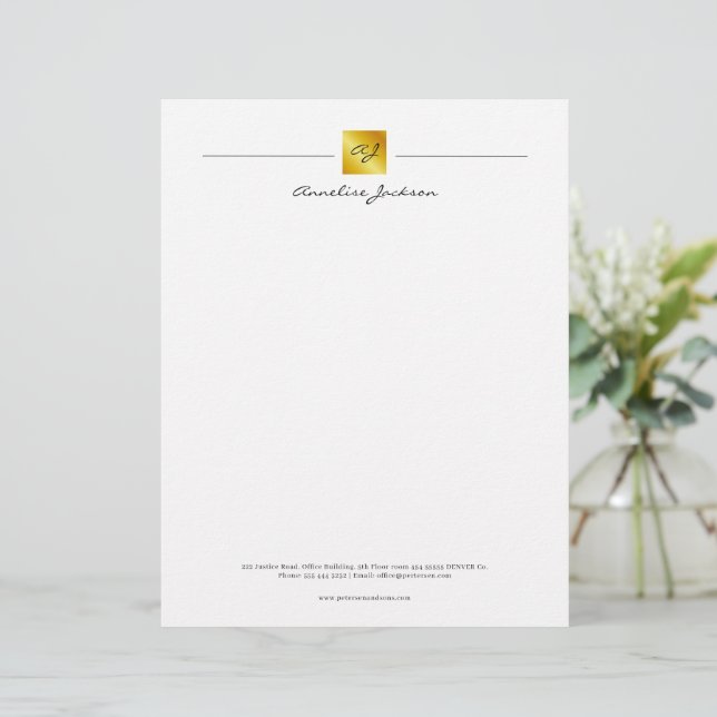 Simple Professional Branding Business Letterhead (Standing Front)