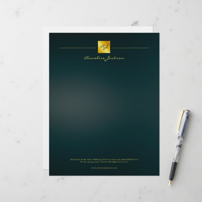 Simple Professional Branding Logo Letterhead (Front/Back In Situ)