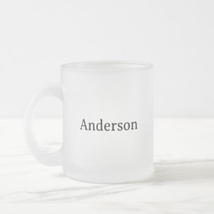 Simple Professional Business 10 oz Frosted Glass Coffee Mug