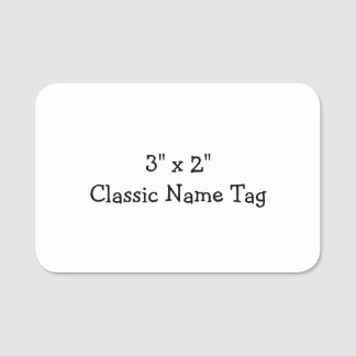 Simple Professional Business 3" x 2" Classic Name Tag