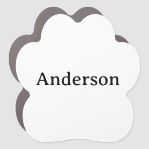 Simple Professional Business 5.5" x 5.5" Paw Car Magnet