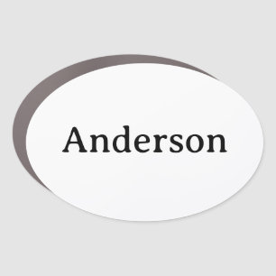 Simple Professional Business 6" x 4" Oval Car Magnet