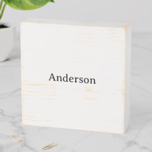 Simple Professional Business 6" X 6" Wooden Box Sign