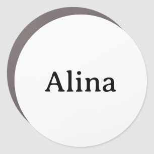 Simple Professional Business 7" x 7" Large Circle Car Magnet