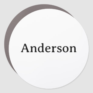Simple Professional Business 7" x 7" Large Circle Car Magnet