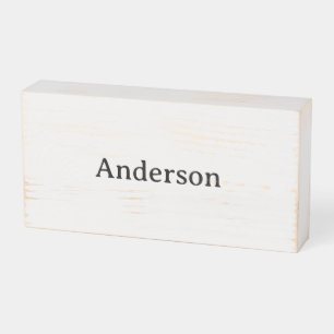 Simple Professional Business 8" X 4" Wooden Box Sign
