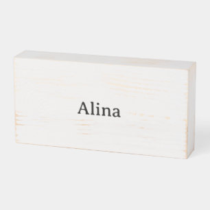 Simple Professional Business 8" X 4" Wooden Box Sign