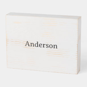Simple Professional Business 8" X 6" Wooden Box Sign