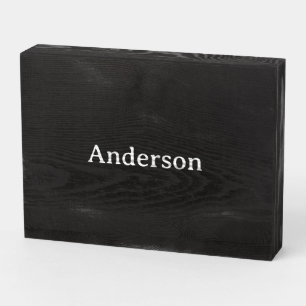 Simple Professional Business 8" X 6" Wooden Box Sign