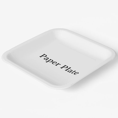 Simple Professional Business 9" Square Paper Plates