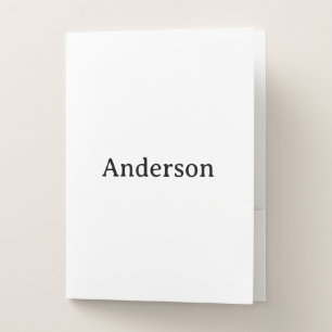 Simple Professional Business 9” x 12” Pocket Folder