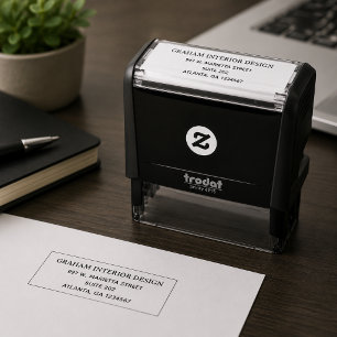 Simple Professional Business Address Self-inking S Stamp