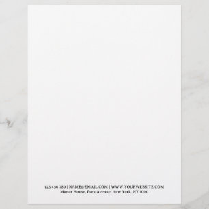 Simple Professional Business Black & White Letterhead