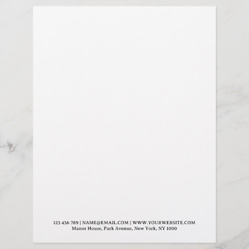 Simple Professional Business Black & White  Letterhead