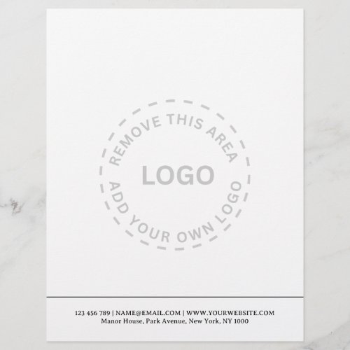 Simple Professional Business Black & White  Letterhead