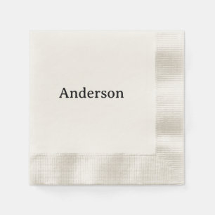 Simple Professional Business Coined Cocktail Napkins