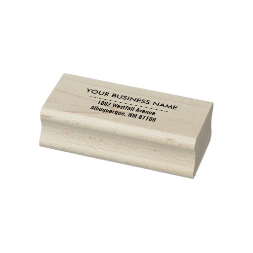 Simple Professional Business Custom Name  Address Rubber Stamp