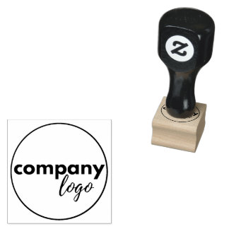 SIMPLE PROFESSIONAL BUSINESS LOGO COMPANY BRANDED  RUBBER STAMP