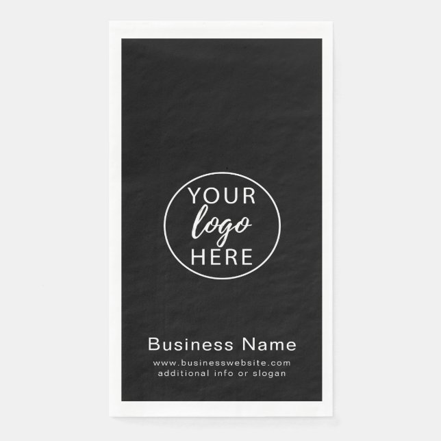 Simple Professional Business Logo Paper Guest Towels (Front)