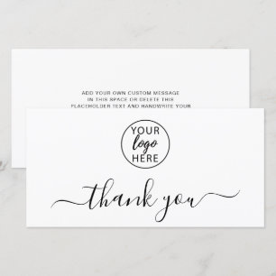 Simple Professional Business Logo Thank You Card