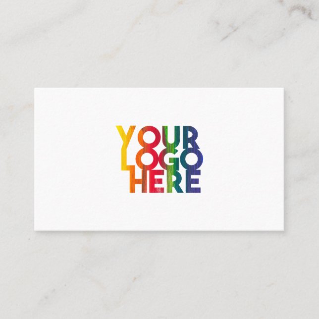 Simple Professional Business Logo White Business Card (Front)