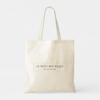 Business Name and Logo on Black Tote Bag