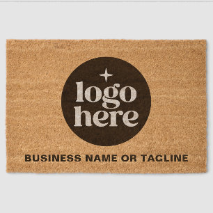 Simple Professional Business Name Logo Fiber Doormat