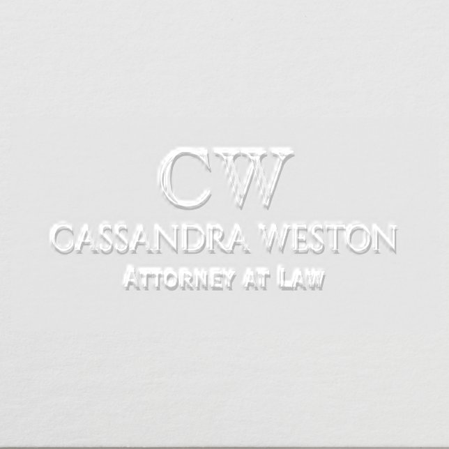 Simple Professional Business Name Title Initials  Embosser (Design)