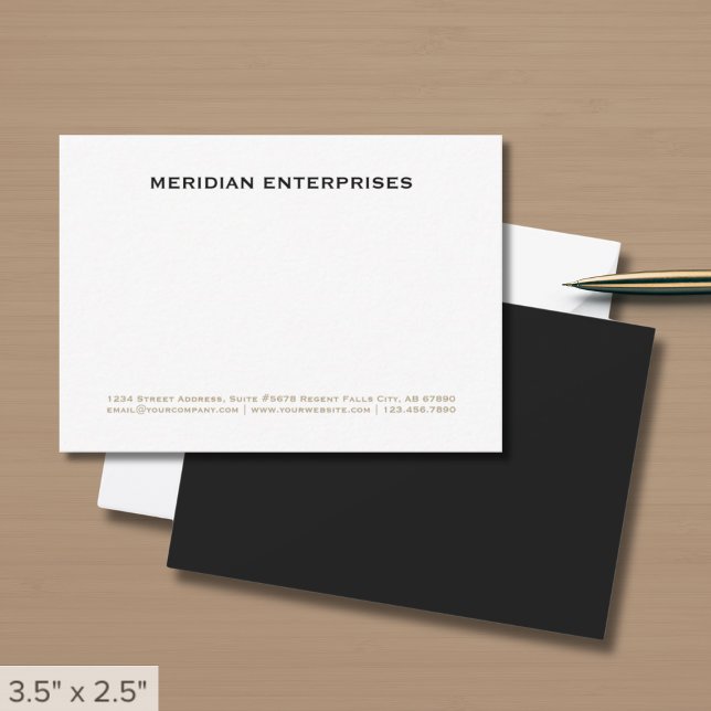 Simple Professional Business Note Card (Creator Uploaded)