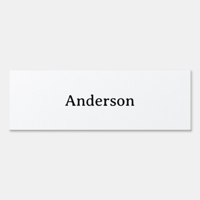 Simple Professional Business Rectangle 6" x 18" Sign (Front)
