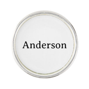 Simple Professional Business Round Silver Plated Lapel Pin