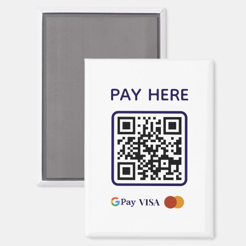 Simple Professional Business Scan to Pay QR Code Magnet