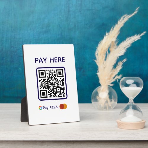 Simple Professional Business Scan to Pay QR Code Plaque