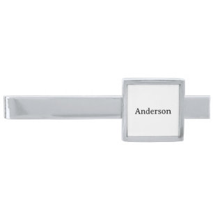 Simple Professional Business Silver Plated Modern Finish Tie Bar