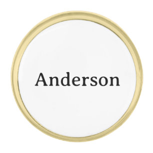 Simple Professional Business Small Round Gold Finish Lapel Pin