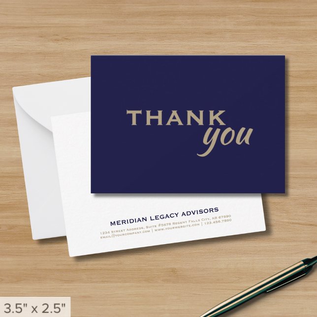 Simple Professional Business Thank You Note Card (Creator Uploaded)