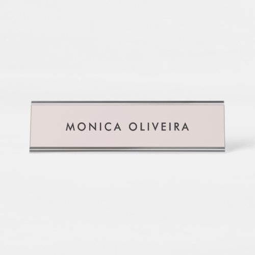 Simple Professional Champagne Desk Name Plate