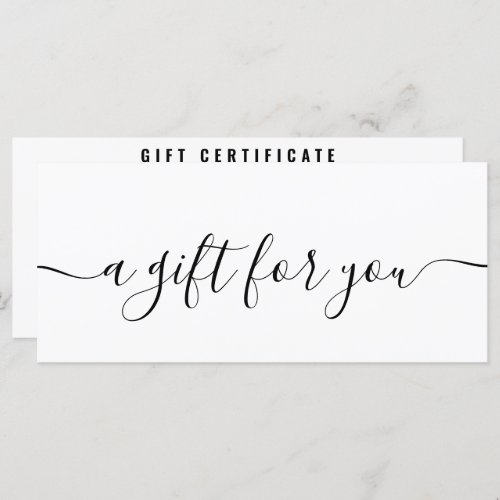 Simple Professional Chic Boutique Gift Certificate