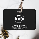 Simple Professional Company Logo Employee Staff ID Badge