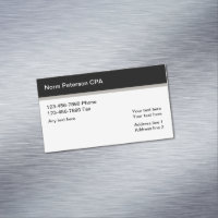 Simple Professional CPA Accountant Business Card Magnet
