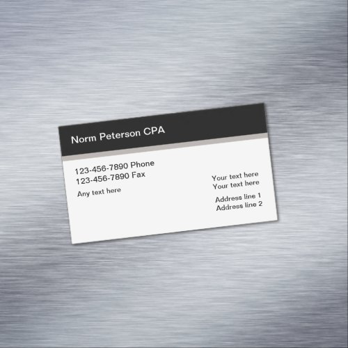 Simple Professional CPA Accountant Business Card Magnet