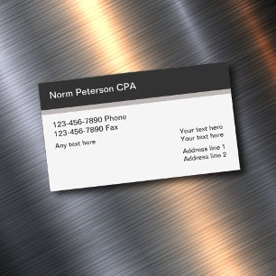 Simple Professional CPA Accountant Business Card Magnet