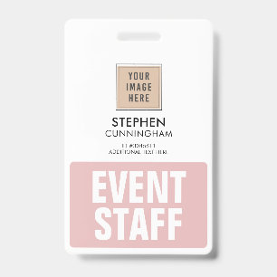Simple Professional Custom Event Staff Employees Badge